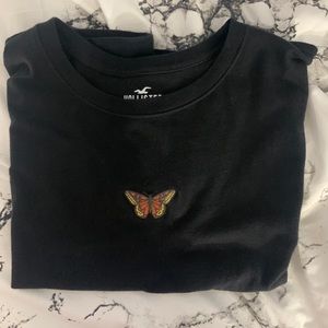 Butterfly Embroidered T-Shirt